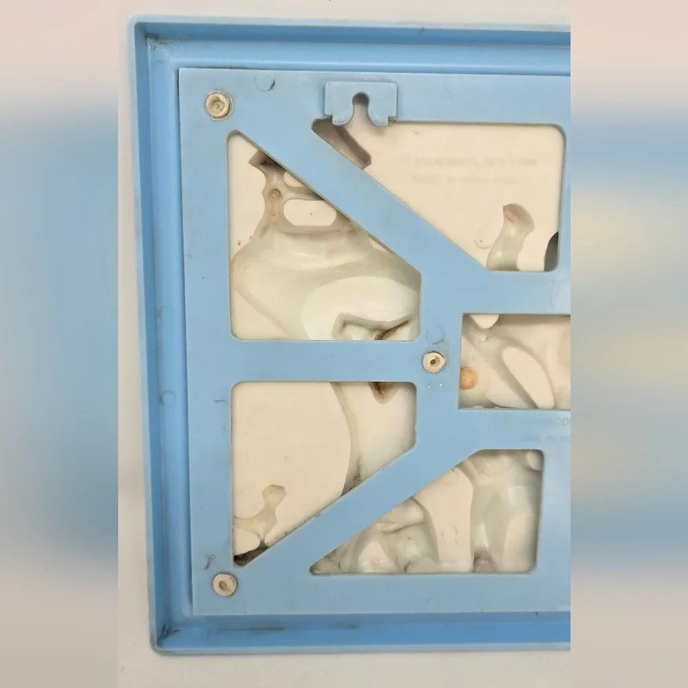 Vtg Stahlwood nursery wall art Jack &‎ Jill 3D framed plastic kids room decor.